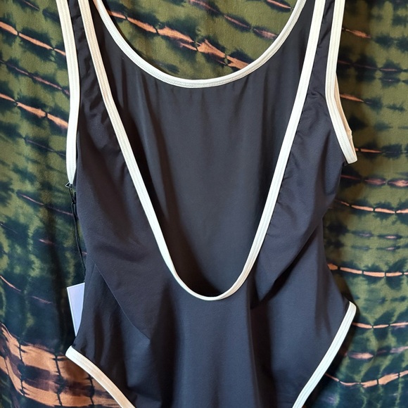 SMALL NWT CottageCore  WeWoreWhat Black & White Bridesmaid Bridal Swimsuit - Picture 3 of 8